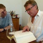 Fachliteratur bei Weinprobe