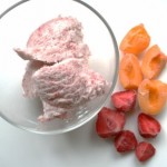 Eis und gefrorene Früchte